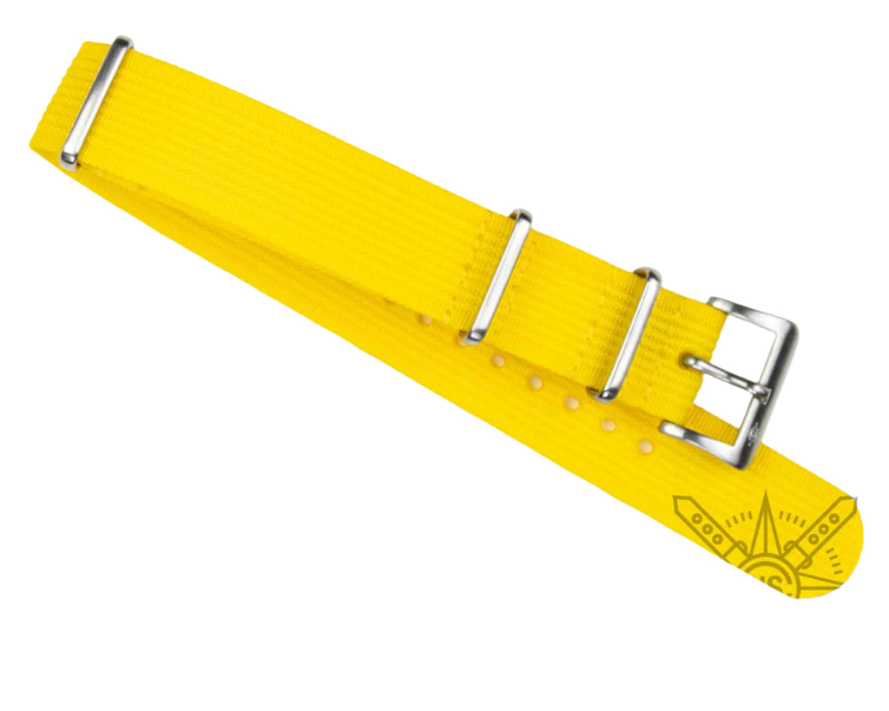 Correa Ribbed NATO Amarillo 20 mm