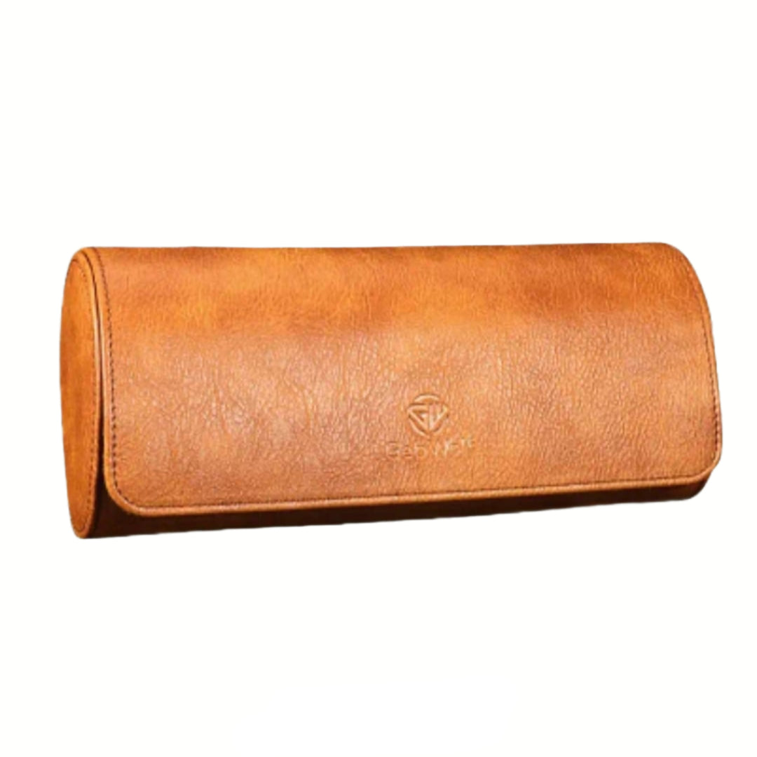 Estuche de Viaje Café Claro (3 relojes)