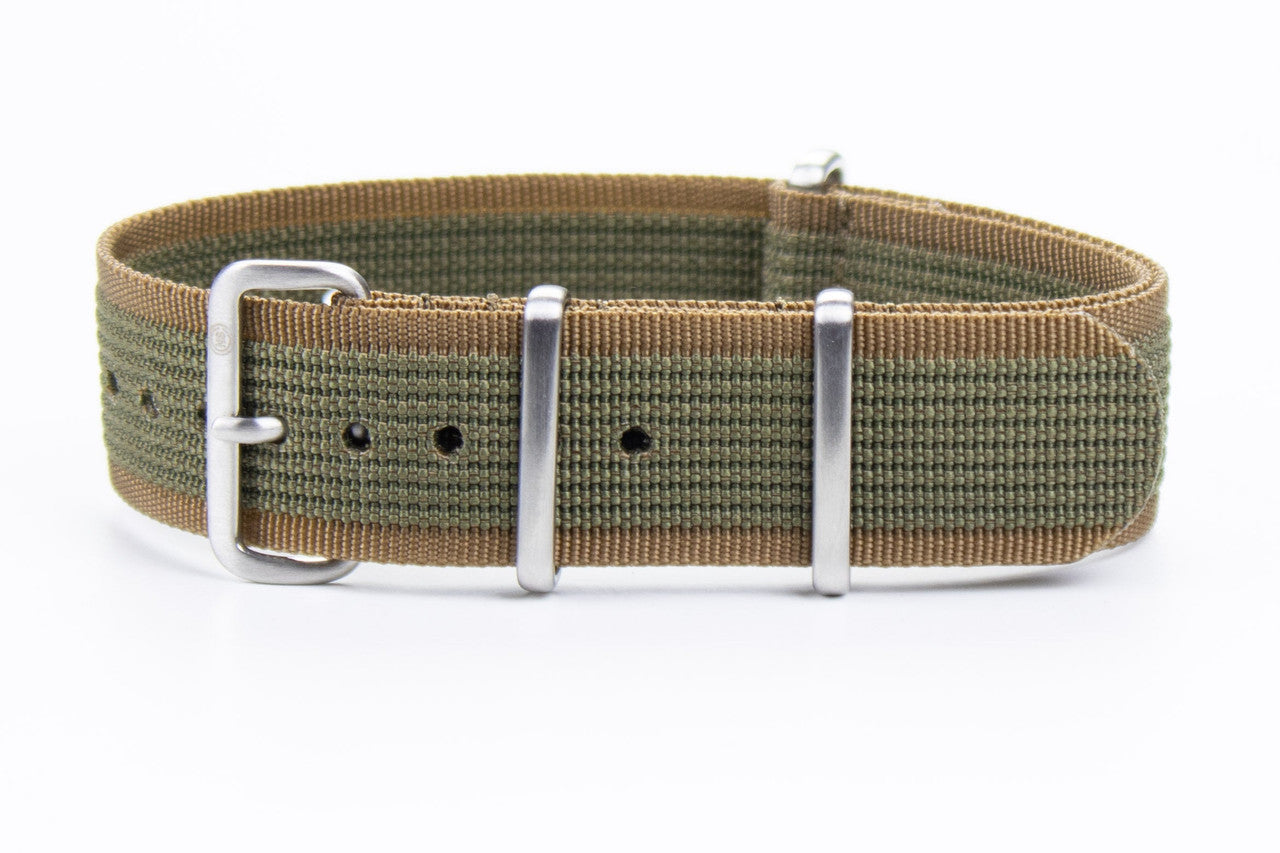 Correa Ribbed NATO Khaki/Verde 22 mm